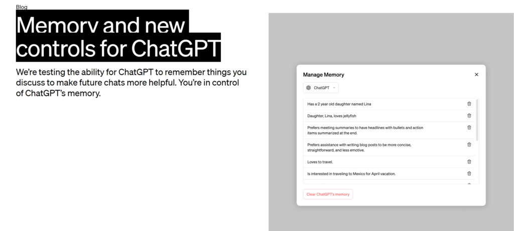 ChatGPT Now Has a Memory 2